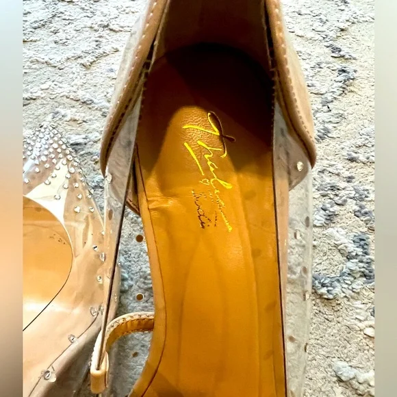 thalia sodi shoes for women size 8 cream clear with bling - Picture 3 of 6